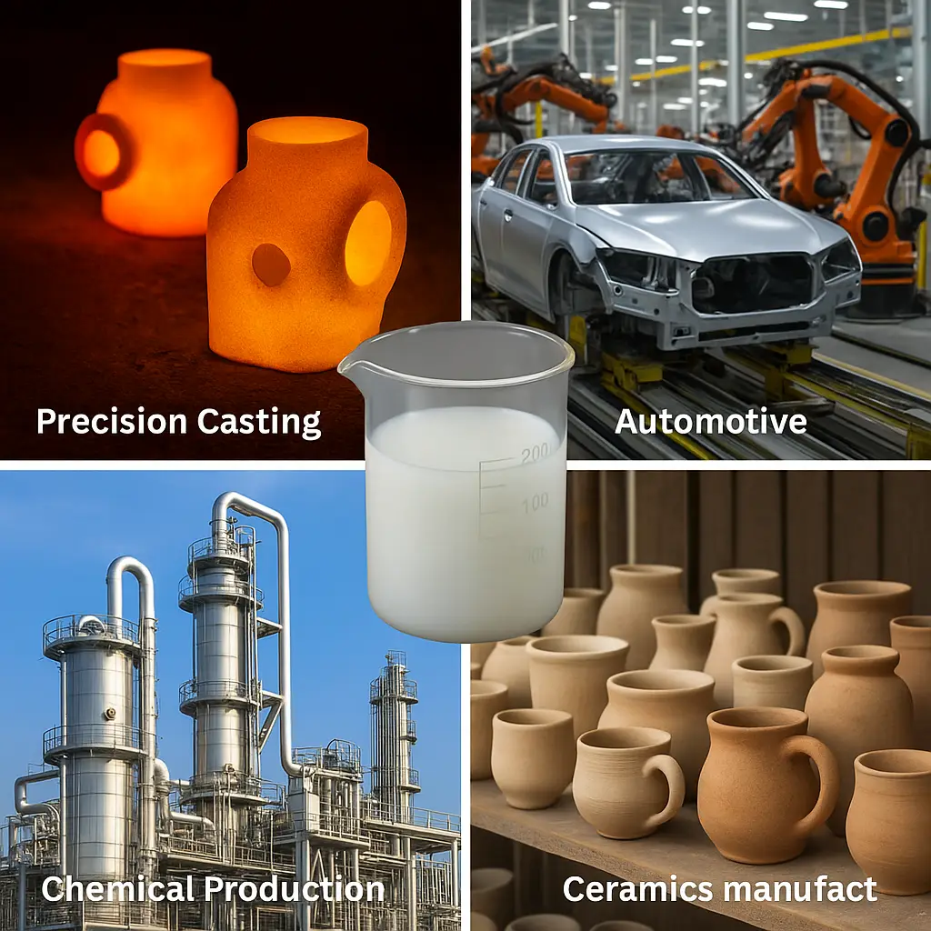 سیلیس کلوئیدی در صنایع مختلف